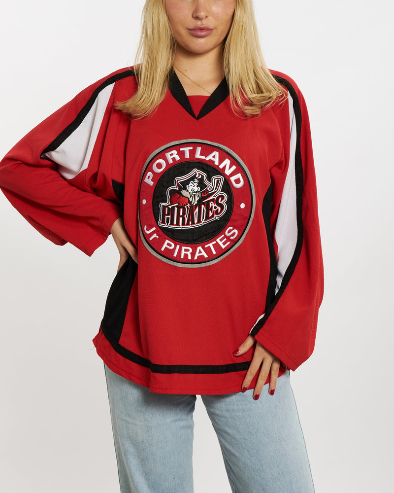Vintage 90s AHL Portland Pirates Jersey <br>M , The Real Deal , newtown, sydney, australia, thrift store, opshop, preloved, secondhand, sustainable, retro, antique, 70s, 80s, 90s, 2000s, 00s, fashion, clothing, streetwear, trendy, garment, style, boutique, store, shop, archive, sale, cheap, best, top