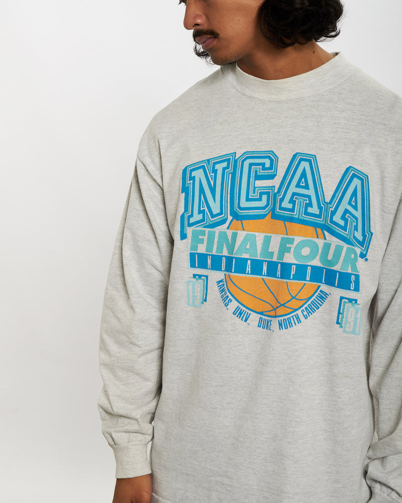 Vintage 1991 NCAA 'Final Four' Basketball Long Sleeve Tee <br>L , The Real Deal , newtown, sydney, australia, thrift store, opshop, preloved, secondhand, sustainable, retro, antique, 70s, 80s, 90s, 2000s, 00s, fashion, clothing, streetwear, trendy, garment, style, boutique, store, shop, archive, sale, cheap, best, top