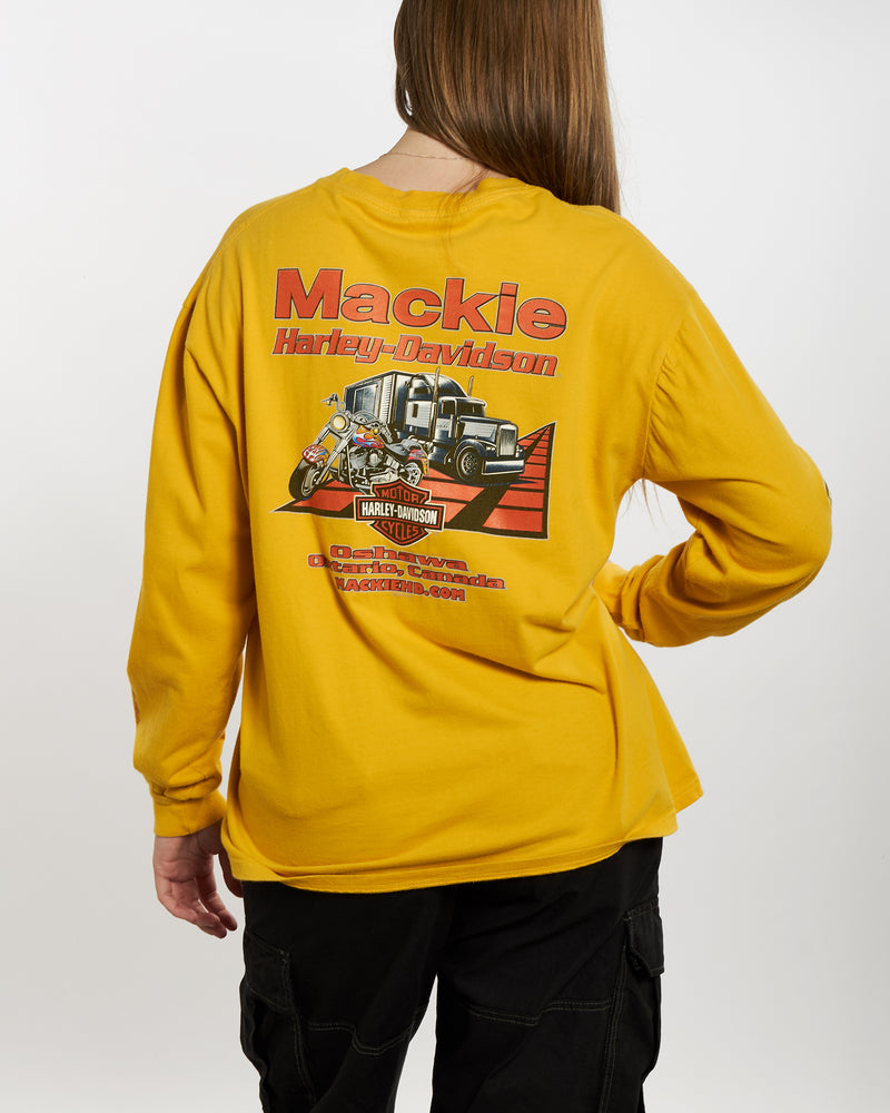 Vintage Harley Davidson Long Sleeve Tee <br>M , The Real Deal , newtown, sydney, australia, thrift store, opshop, preloved, secondhand, sustainable, retro, antique, 70s, 80s, 90s, 2000s, 00s, fashion, clothing, streetwear, trendy, garment, style, boutique, store, shop, archive, sale, cheap, best, top