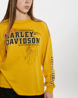 Vintage Harley Davidson Long Sleeve Tee <br>M , The Real Deal , newtown, sydney, australia, thrift store, opshop, preloved, secondhand, sustainable, retro, antique, 70s, 80s, 90s, 2000s, 00s, fashion, clothing, streetwear, trendy, garment, style, boutique, store, shop, archive, sale, cheap, best, top