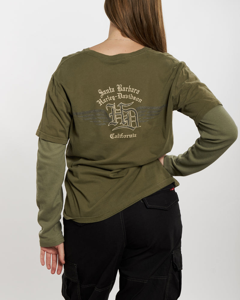 Vintage Harley Davidson Long Sleeve Tee <br>M , The Real Deal , newtown, sydney, australia, thrift store, opshop, preloved, secondhand, sustainable, retro, antique, 70s, 80s, 90s, 2000s, 00s, fashion, clothing, streetwear, trendy, garment, style, boutique, store, shop, archive, sale, cheap, best, top