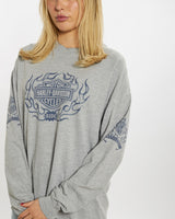 Vintage Harley Davidson Long Sleeve Tee <br>M , The Real Deal , newtown, sydney, australia, thrift store, opshop, preloved, secondhand, sustainable, retro, antique, 70s, 80s, 90s, 2000s, 00s, fashion, clothing, streetwear, trendy, garment, style, boutique, store, shop, archive, sale, cheap, best, top
