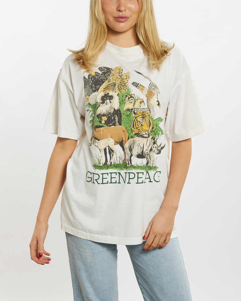 Vintage 90s Greenpeace Wildlife Tee <br>M , The Real Deal , newtown, sydney, australia, thrift store, opshop, preloved, secondhand, sustainable, retro, antique, 70s, 80s, 90s, 2000s, 00s, fashion, clothing, streetwear, trendy, garment, style, boutique, store, shop, archive, sale, cheap, best, top