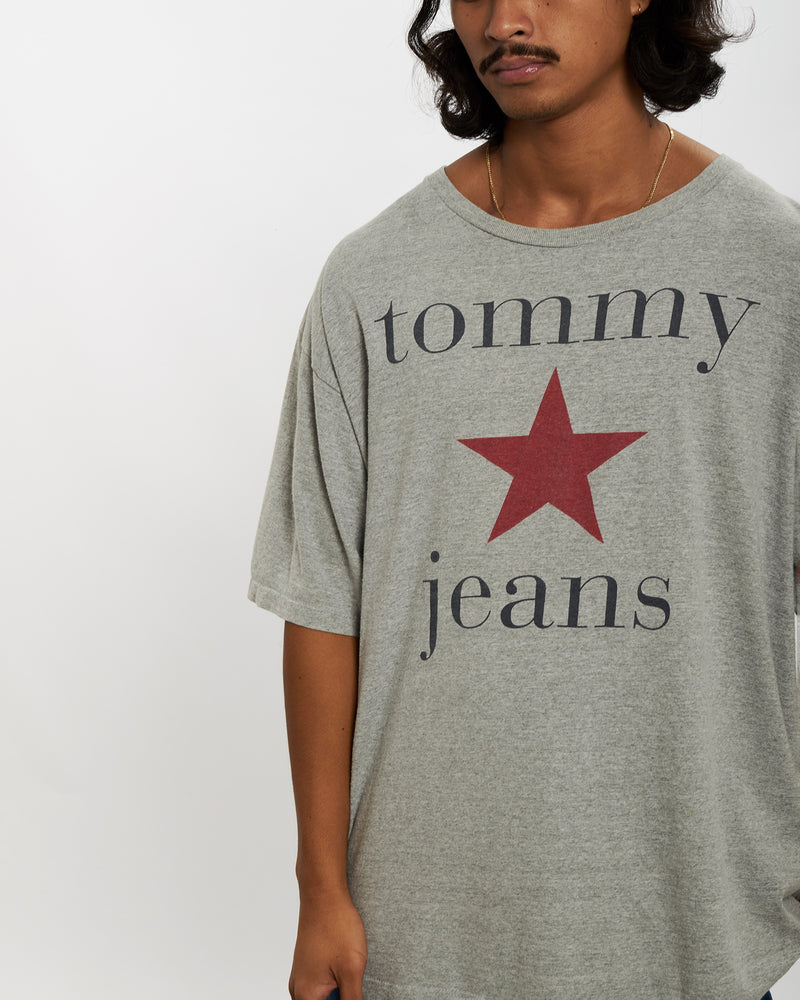 Vintage 90s Tommy Hilfiger Jeans Tee <br>L , The Real Deal , newtown, sydney, australia, thrift store, opshop, preloved, secondhand, sustainable, retro, antique, 70s, 80s, 90s, 2000s, 00s, fashion, clothing, streetwear, trendy, garment, style, boutique, store, shop, archive, sale, cheap, best, top
