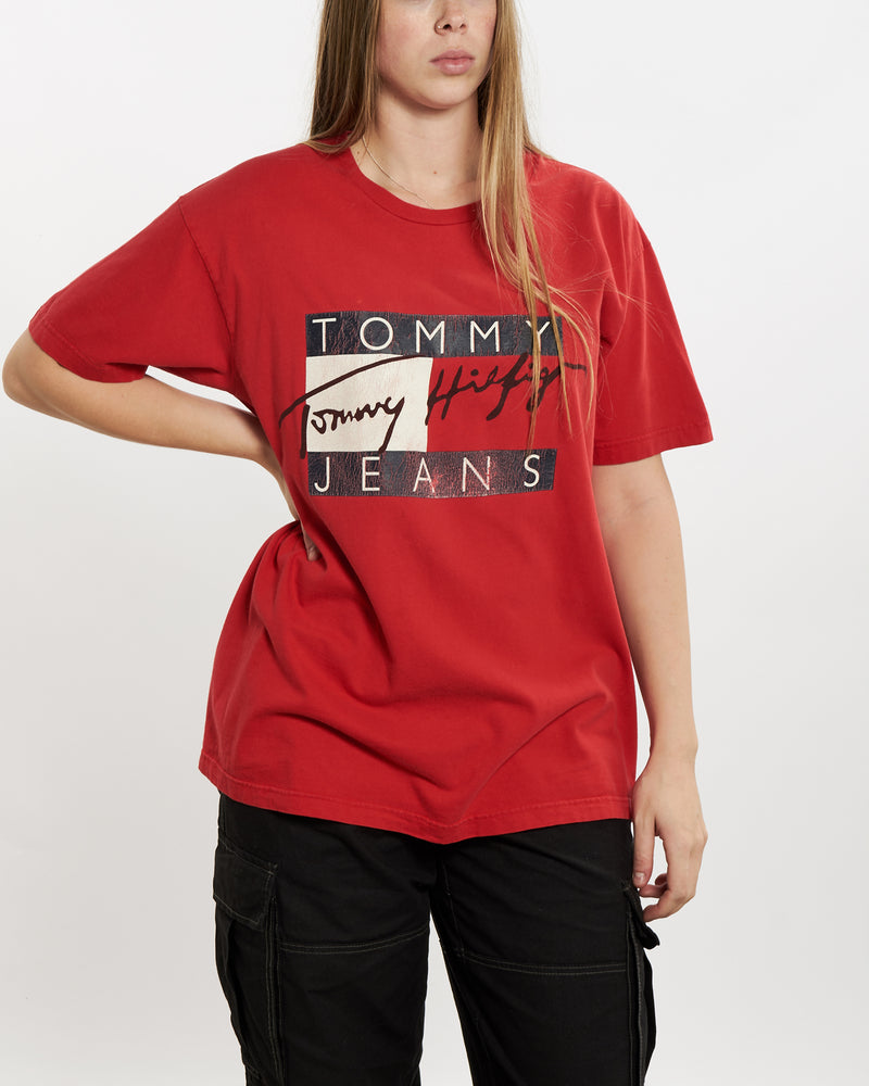 Vintage 90s Tommy Hilfiger Jeans Tee <br>M , The Real Deal , newtown, sydney, australia, thrift store, opshop, preloved, secondhand, sustainable, retro, antique, 70s, 80s, 90s, 2000s, 00s, fashion, clothing, streetwear, trendy, garment, style, boutique, store, shop, archive, sale, cheap, best, top