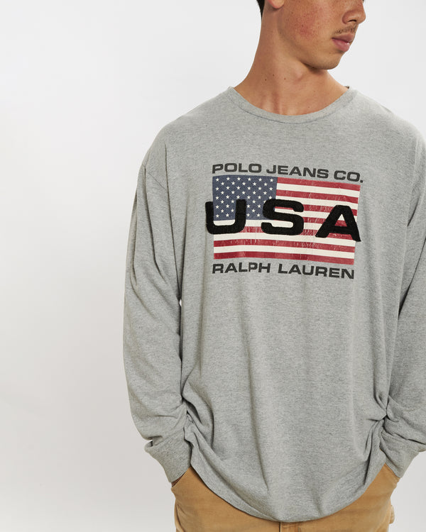 90s Ralph Lauren Polo Jeans Co. Long Sleeve Tee <br>XL