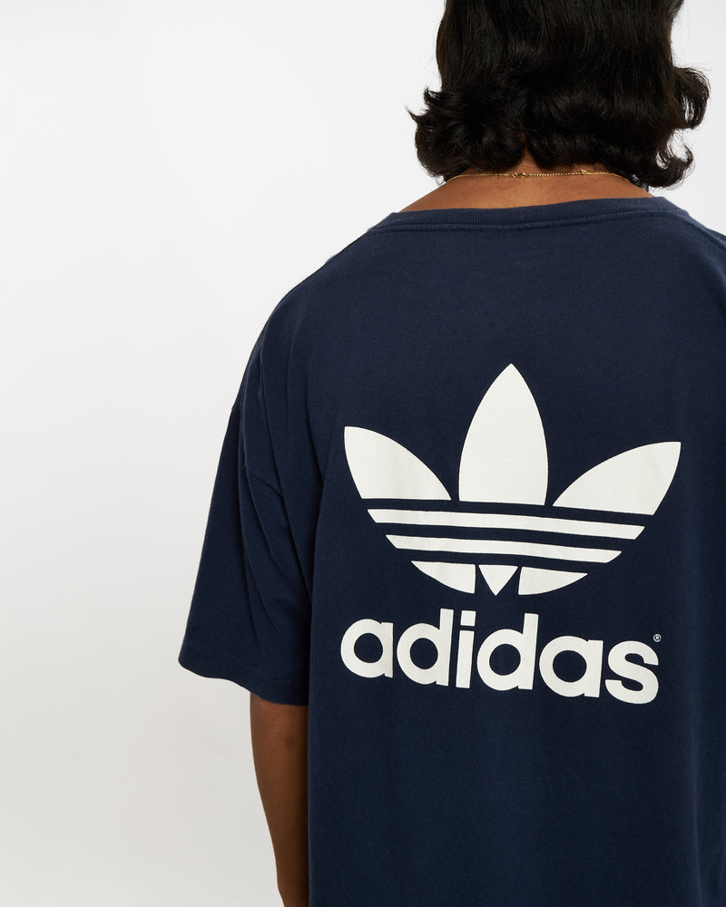 Vintage 90s Adidas Tee <br>L , The Real Deal , newtown, sydney, australia, thrift store, opshop, preloved, secondhand, sustainable, retro, antique, 70s, 80s, 90s, 2000s, 00s, fashion, clothing, streetwear, trendy, garment, style, boutique, store, shop, archive, sale, cheap, best, top