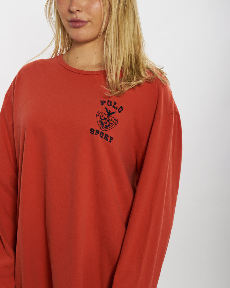 Vintage 90s Polo Sport Ralph Lauren Long Sleeve Tee <br>L , The Real Deal , newtown, sydney, australia, thrift store, opshop, preloved, secondhand, sustainable, retro, antique, 70s, 80s, 90s, 2000s, 00s, fashion, clothing, streetwear, trendy, garment, style, boutique, store, shop, archive, sale, cheap, best, top
