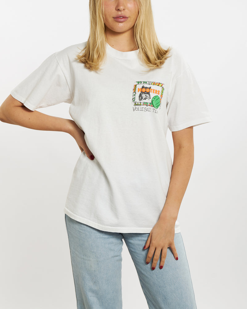 Vintage 1991 Hooters Volleyball Team Tee <br>M , The Real Deal , newtown, sydney, australia, thrift store, opshop, preloved, secondhand, sustainable, retro, antique, 70s, 80s, 90s, 2000s, 00s, fashion, clothing, streetwear, trendy, garment, style, boutique, store, shop, archive, sale, cheap, best, top