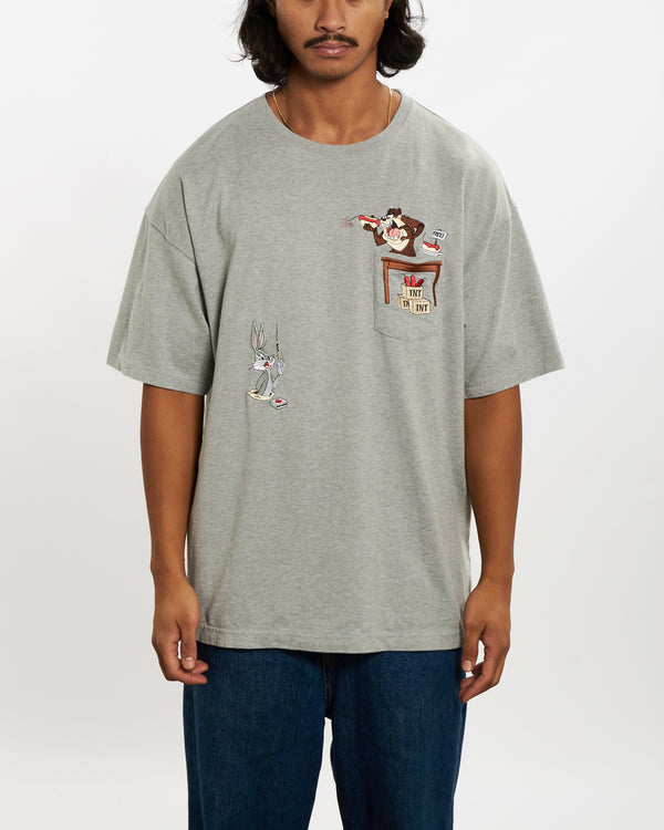 1998 Looney Tunes Embroidered Pocket Tee <br>L