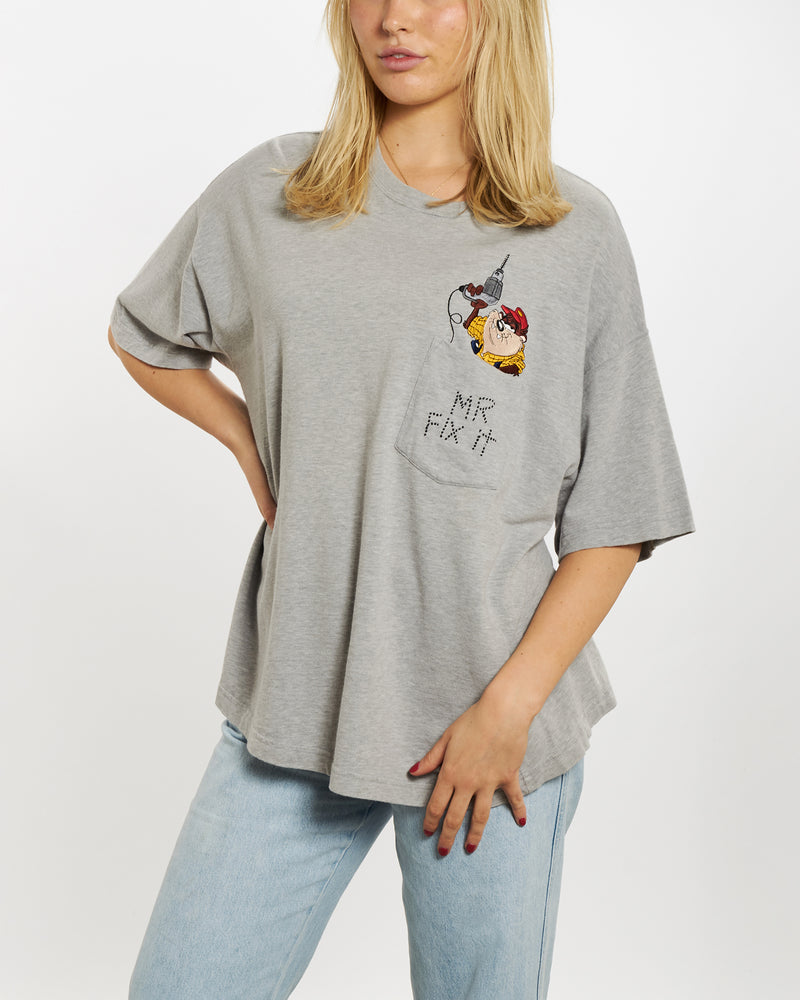 Vintage 1996 Looney Tunes Taz Devil Pocket Tee <br>M , The Real Deal , newtown, sydney, australia, thrift store, opshop, preloved, secondhand, sustainable, retro, antique, 70s, 80s, 90s, 2000s, 00s, fashion, clothing, streetwear, trendy, garment, style, boutique, store, shop, archive, sale, cheap, best, top