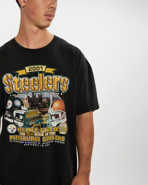 Vintage NFL Pittsburgh Steelers Tee <br>XL , The Real Deal , newtown, sydney, australia, thrift store, opshop, preloved, secondhand, sustainable, retro, antique, 70s, 80s, 90s, 2000s, 00s, fashion, clothing, streetwear, trendy, garment, style, boutique, store, shop, archive, sale, cheap, best, top