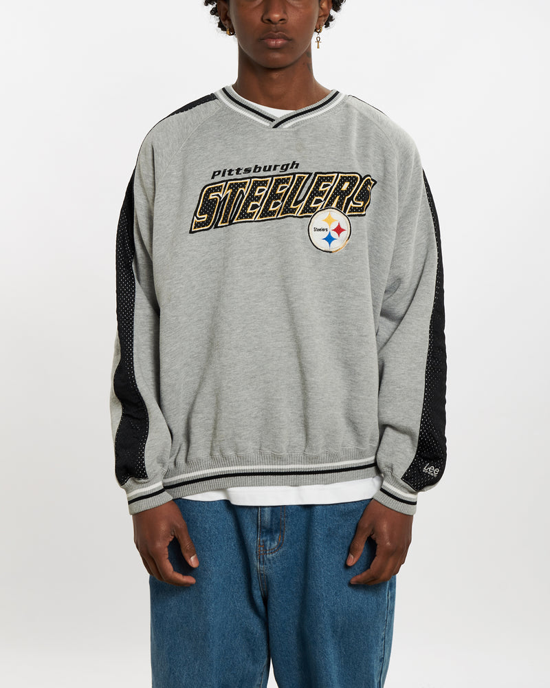 Vintage 90s NFL Pittsburgh Steelers Sweatshirt <br>L , The Real Deal , newtown, sydney, australia, thrift store, opshop, preloved, secondhand, sustainable, retro, antique, 70s, 80s, 90s, 2000s, 00s, fashion, clothing, streetwear, trendy, garment, style, boutique, store, shop, archive, sale, cheap, best, top
