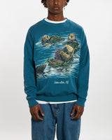Vintage 90s Wildlife 'Otters' Sweatshirt <br>L , The Real Deal , newtown, sydney, australia, thrift store, opshop, preloved, secondhand, sustainable, retro, antique, 70s, 80s, 90s, 2000s, 00s, fashion, clothing, streetwear, trendy, garment, style, boutique, store, shop, archive, sale, cheap, best, top