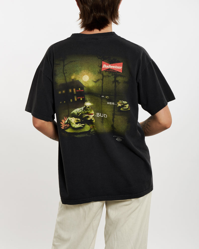 Vintage 1995 Budweiser Tee <br>M , The Real Deal , newtown, sydney, australia, thrift store, opshop, preloved, secondhand, sustainable, retro, antique, 70s, 80s, 90s, 2000s, 00s, fashion, clothing, streetwear, trendy, garment, style, boutique, store, shop, archive, sale, cheap, best, top