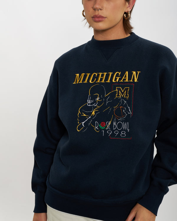 1998 NCAA University of Michigan Wolverines Rose Bowl Sweatshirt <br>M