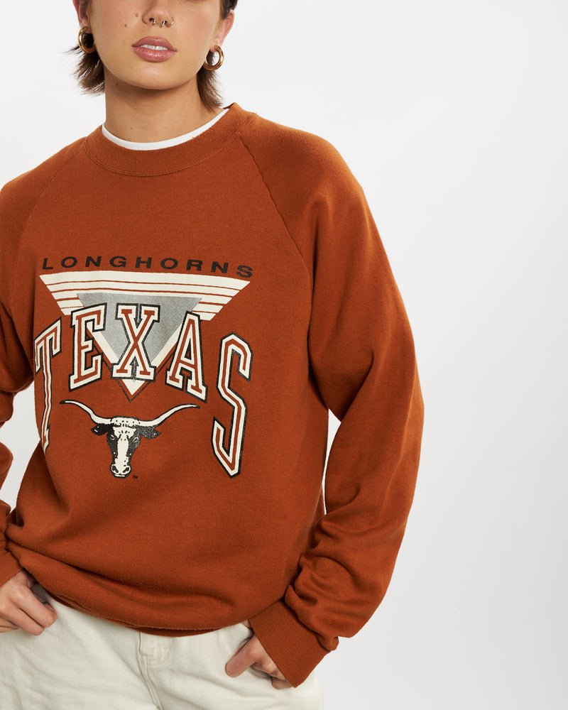 Vintage 90s NCAA Texas Longhorns Sweatshirt <br>M , The Real Deal , newtown, sydney, australia, thrift store, opshop, preloved, secondhand, sustainable, retro, antique, 70s, 80s, 90s, 2000s, 00s, fashion, clothing, streetwear, trendy, garment, style, boutique, store, shop, archive, sale, cheap, best, top