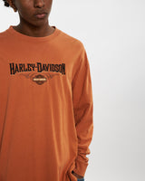 Vintage 90s Harley Davidson Long Sleeve Tee <br>L , The Real Deal , newtown, sydney, australia, thrift store, opshop, preloved, secondhand, sustainable, retro, antique, 70s, 80s, 90s, 2000s, 00s, fashion, clothing, streetwear, trendy, garment, style, boutique, store, shop, archive, sale, cheap, best, top