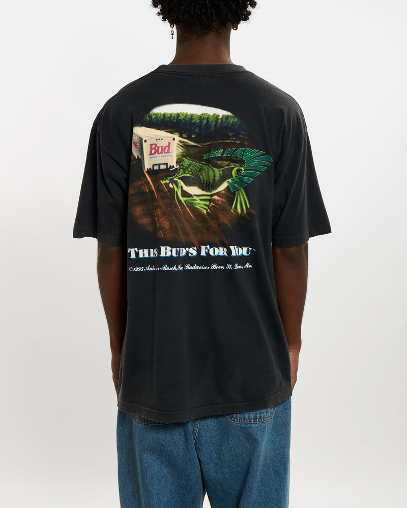 Vintage 1995 Budweiser Tee <br>L , The Real Deal , newtown, sydney, australia, thrift store, opshop, preloved, secondhand, sustainable, retro, antique, 70s, 80s, 90s, 2000s, 00s, fashion, clothing, streetwear, trendy, garment, style, boutique, store, shop, archive, sale, cheap, best, top