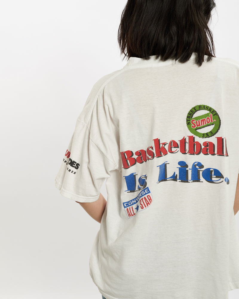 Vintage 90s Converse All Star Basketball Tee <br>S , The Real Deal , newtown, sydney, australia, thrift store, opshop, preloved, secondhand, sustainable, retro, antique, 70s, 80s, 90s, 2000s, 00s, fashion, clothing, streetwear, trendy, garment, style, boutique, store, shop, archive, sale, cheap, best, top