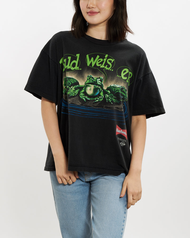 Vintage 1995 Budweiser Tee <br>XS , The Real Deal , newtown, sydney, australia, thrift store, opshop, preloved, secondhand, sustainable, retro, antique, 70s, 80s, 90s, 2000s, 00s, fashion, clothing, streetwear, trendy, garment, style, boutique, store, shop, archive, sale, cheap, best, top