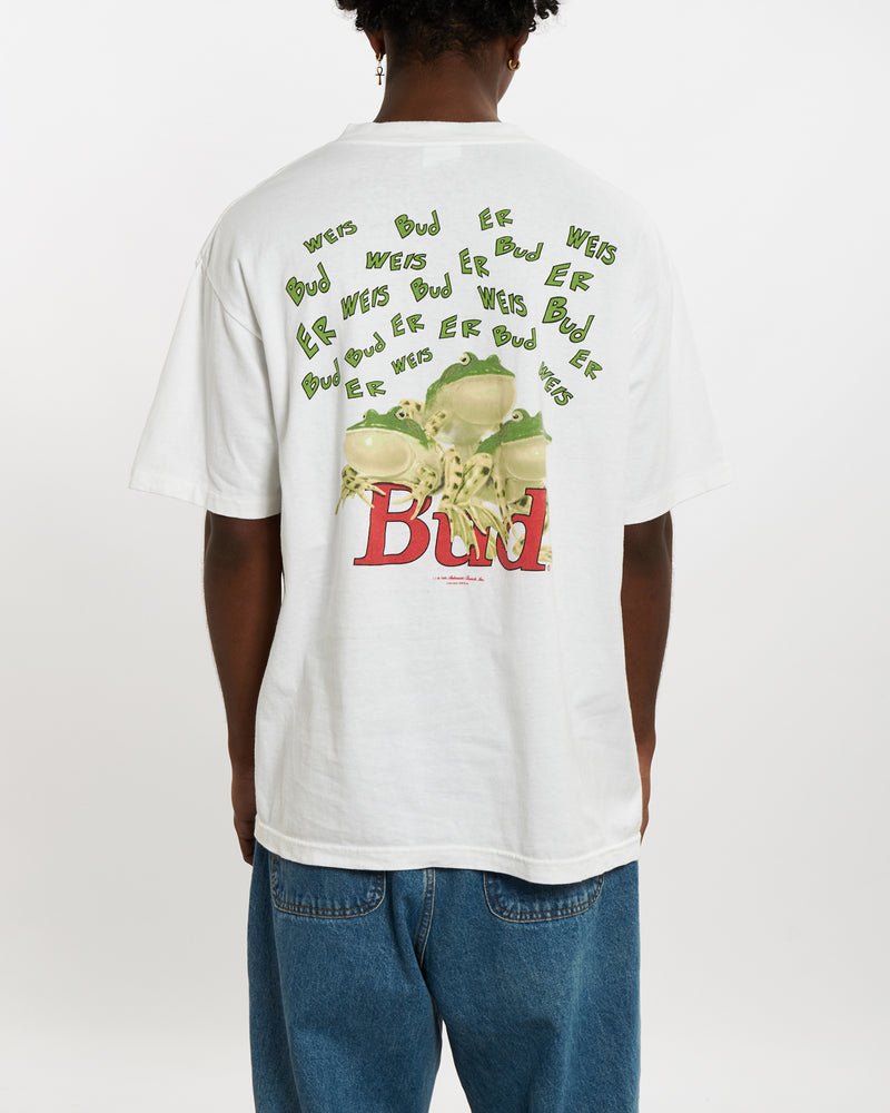 Vintage 1995 Budweiser Tee <br>L , The Real Deal , newtown, sydney, australia, thrift store, opshop, preloved, secondhand, sustainable, retro, antique, 70s, 80s, 90s, 2000s, 00s, fashion, clothing, streetwear, trendy, garment, style, boutique, store, shop, archive, sale, cheap, best, top