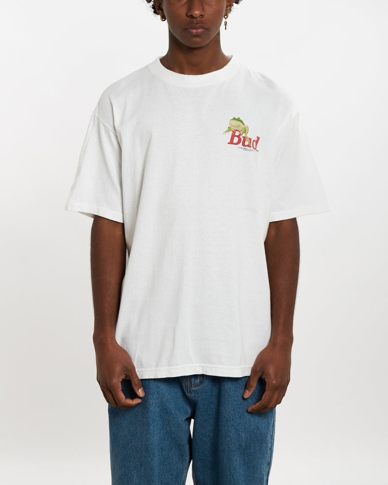 Vintage 1995 Budweiser Tee <br>L , The Real Deal , newtown, sydney, australia, thrift store, opshop, preloved, secondhand, sustainable, retro, antique, 70s, 80s, 90s, 2000s, 00s, fashion, clothing, streetwear, trendy, garment, style, boutique, store, shop, archive, sale, cheap, best, top