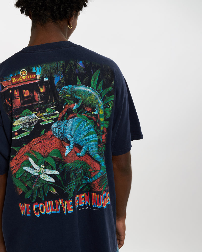 Vintage 1997 Budweiser Tee <br>L , The Real Deal , newtown, sydney, australia, thrift store, opshop, preloved, secondhand, sustainable, retro, antique, 70s, 80s, 90s, 2000s, 00s, fashion, clothing, streetwear, trendy, garment, style, boutique, store, shop, archive, sale, cheap, best, top