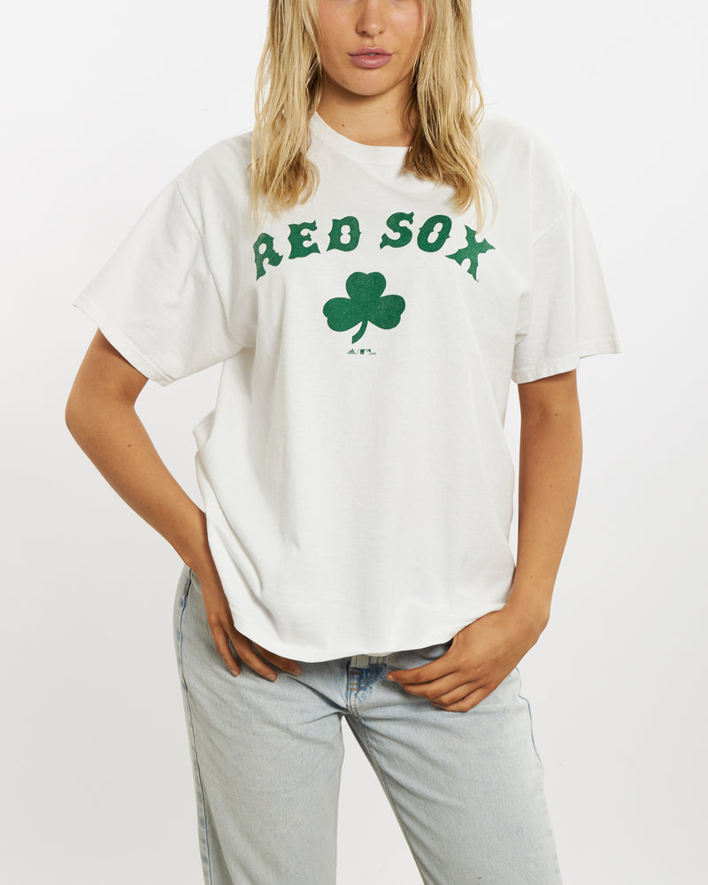 Vintage Adidas MLB Boston Red Sox Tee <br>M , The Real Deal , newtown, sydney, australia, thrift store, opshop, preloved, secondhand, sustainable, retro, antique, 70s, 80s, 90s, 2000s, 00s, fashion, clothing, streetwear, trendy, garment, style, boutique, store, shop, archive, sale, cheap, best, top