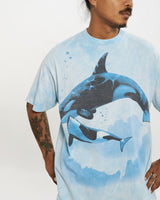 Vintage 90s Wildlife Orca Tee <br>L , The Real Deal , newtown, sydney, australia, thrift store, opshop, preloved, secondhand, sustainable, retro, antique, 70s, 80s, 90s, 2000s, 00s, fashion, clothing, streetwear, trendy, garment, style, boutique, store, shop, archive, sale, cheap, best, top
