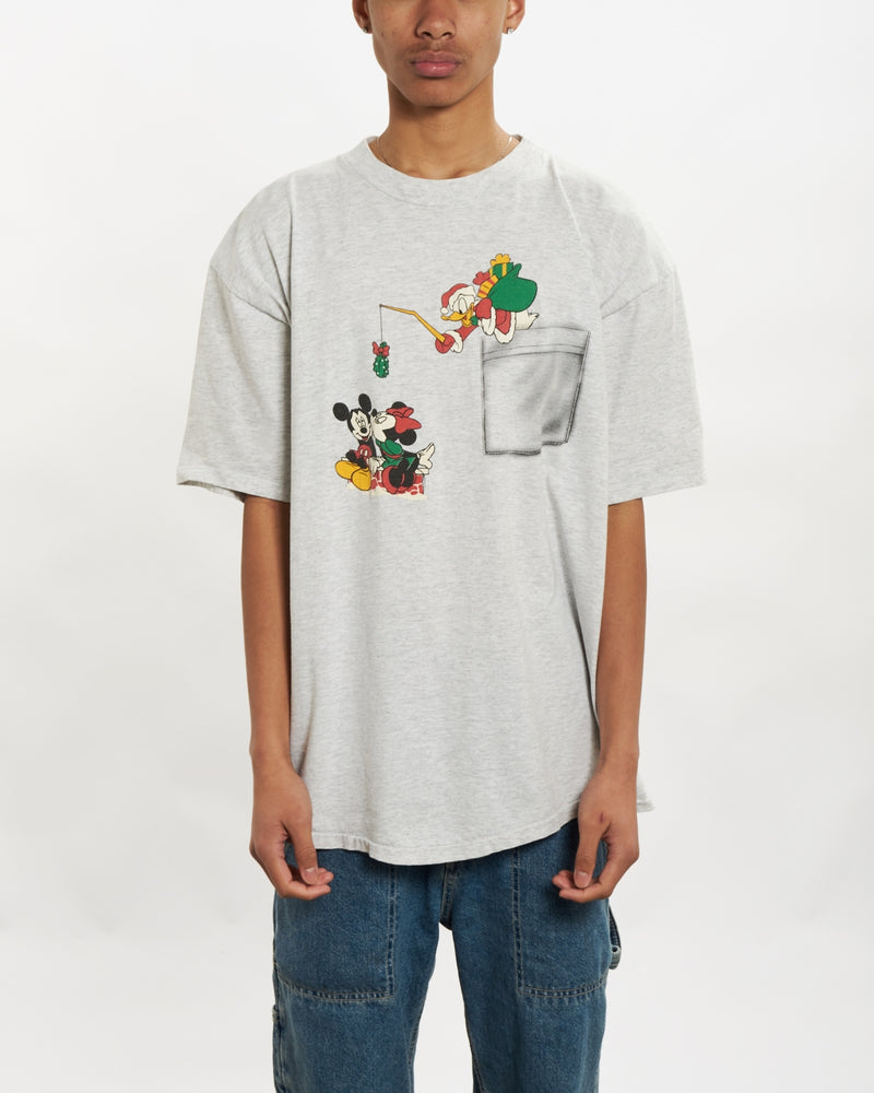 90s Disney Mickey Mouse Christmas Tee  <br>L