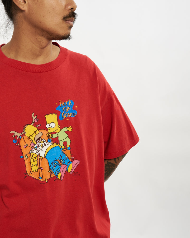 Vintage Simpsons Christmas Tee <br>L , The Real Deal , newtown, sydney, australia, thrift store, opshop, preloved, secondhand, sustainable, retro, antique, 70s, 80s, 90s, 2000s, 00s, fashion, clothing, streetwear, trendy, garment, style, boutique, store, shop, archive, sale, cheap, best, top
