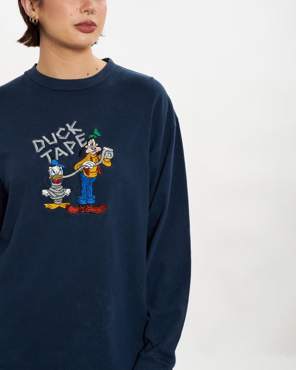 Vintage Disney Mickey Mouse Donald And Goofy Long Sleeve Tee <br>M