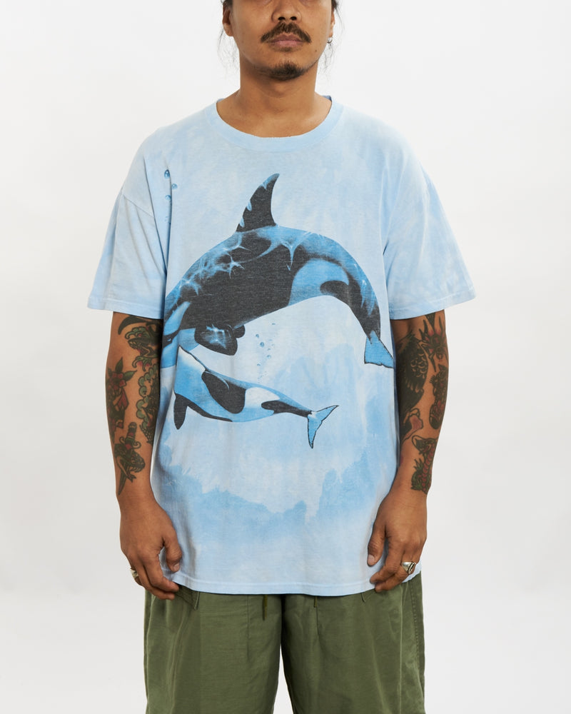 Vintage 90s Wildlife Orca Tee <br>L , The Real Deal , newtown, sydney, australia, thrift store, opshop, preloved, secondhand, sustainable, retro, antique, 70s, 80s, 90s, 2000s, 00s, fashion, clothing, streetwear, trendy, garment, style, boutique, store, shop, archive, sale, cheap, best, top