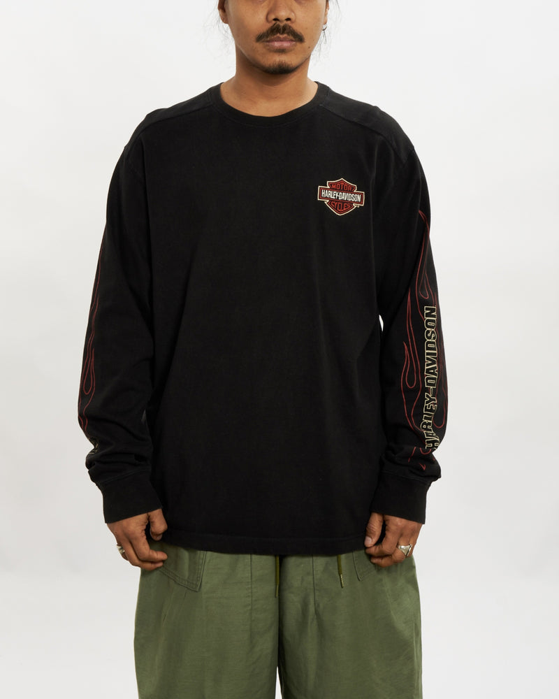 Vintage Harley Davidson Long Sleeve Tee <br>L , The Real Deal , newtown, sydney, australia, thrift store, opshop, preloved, secondhand, sustainable, retro, antique, 70s, 80s, 90s, 2000s, 00s, fashion, clothing, streetwear, trendy, garment, style, boutique, store, shop, archive, sale, cheap, best, top