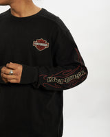 Vintage Harley Davidson Long Sleeve Tee <br>L , The Real Deal , newtown, sydney, australia, thrift store, opshop, preloved, secondhand, sustainable, retro, antique, 70s, 80s, 90s, 2000s, 00s, fashion, clothing, streetwear, trendy, garment, style, boutique, store, shop, archive, sale, cheap, best, top