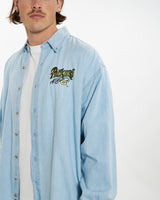 Vintage NFL Green Bay Packers Denim Button Up Shirt <br>XL , The Real Deal , newtown, sydney, australia, thrift store, opshop, preloved, secondhand, sustainable, retro, antique, 70s, 80s, 90s, 2000s, 00s, fashion, clothing, streetwear, trendy, garment, style, boutique, store, shop, archive, sale, cheap, best, top