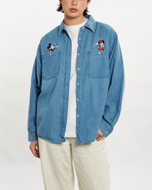 90s Disney Mickey Mouse Button Up Shirt <br>M
