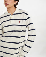 Vintage 90s Polo Ralph Lauren Long Sleeve Polo Shirt <br>M , The Real Deal , newtown, sydney, australia, thrift store, opshop, preloved, secondhand, sustainable, retro, antique, 70s, 80s, 90s, 2000s, 00s, fashion, clothing, streetwear, trendy, garment, style, boutique, store, shop, archive, sale, cheap, best, top