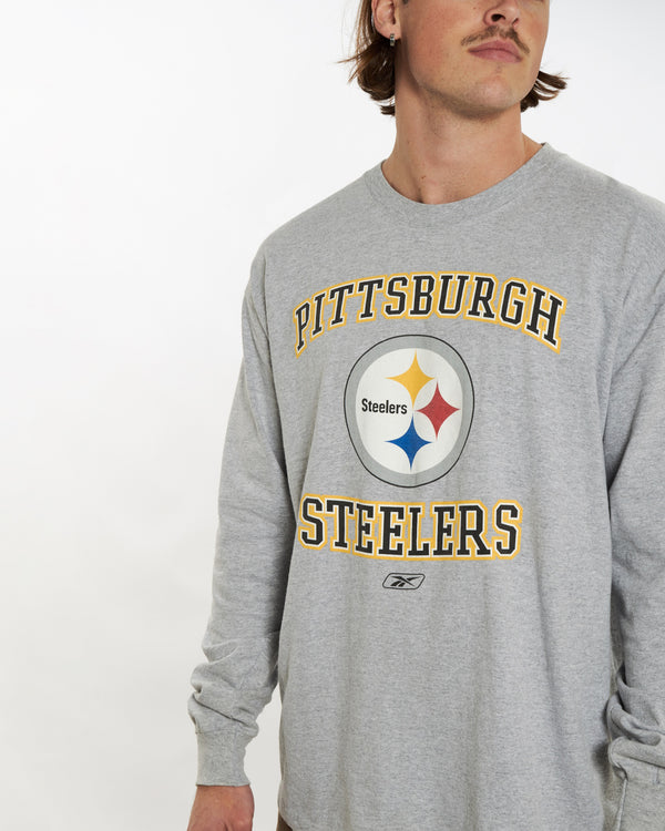 Vintage Reebok NFL Pittsburgh Steelers Long Sleeve Tee <br>XL