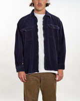 Vintage 90s Corduroy Zip Up Shirt <br>XL , The Real Deal , newtown, sydney, australia, thrift store, opshop, preloved, secondhand, sustainable, retro, antique, 70s, 80s, 90s, 2000s, 00s, fashion, clothing, streetwear, trendy, garment, style, boutique, store, shop, archive, sale, cheap, best, top