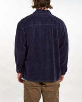 Vintage 90s Corduroy Zip Up Shirt <br>XL , The Real Deal , newtown, sydney, australia, thrift store, opshop, preloved, secondhand, sustainable, retro, antique, 70s, 80s, 90s, 2000s, 00s, fashion, clothing, streetwear, trendy, garment, style, boutique, store, shop, archive, sale, cheap, best, top