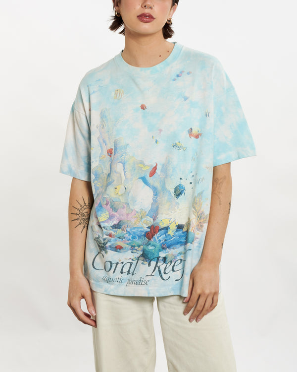 Vintage 90s Wildlife Coral Reef Tee <br>L , The Real Deal , newtown, sydney, australia, thrift store, opshop, preloved, secondhand, sustainable, retro, antique, 70s, 80s, 90s, 2000s, 00s, fashion, clothing, streetwear, trendy, garment, style, boutique, store, shop, archive, sale, cheap, best, top