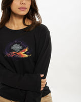 Vintage Harley Davidson Long Sleeve Tee <br>XXS , The Real Deal , newtown, sydney, australia, thrift store, opshop, preloved, secondhand, sustainable, retro, antique, 70s, 80s, 90s, 2000s, 00s, fashion, clothing, streetwear, trendy, garment, style, boutique, store, shop, archive, sale, cheap, best, top