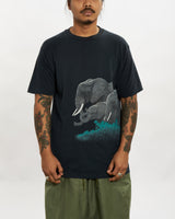 Vintage 90s Wildlife Elephant Tee <br>L , The Real Deal , newtown, sydney, australia, thrift store, opshop, preloved, secondhand, sustainable, retro, antique, 70s, 80s, 90s, 2000s, 00s, fashion, clothing, streetwear, trendy, garment, style, boutique, store, shop, archive, sale, cheap, best, top