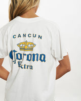 Vintage 90s Corona Tee <br>XS , The Real Deal , newtown, sydney, australia, thrift store, opshop, preloved, secondhand, sustainable, retro, antique, 70s, 80s, 90s, 2000s, 00s, fashion, clothing, streetwear, trendy, garment, style, boutique, store, shop, archive, sale, cheap, best, top