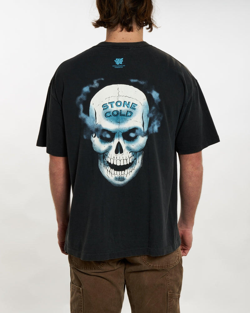 Vintage 90s WWE Wrestling Stone Cold Steve Austin Tee <br>XL , The Real Deal , newtown, sydney, australia, thrift store, opshop, preloved, secondhand, sustainable, retro, antique, 70s, 80s, 90s, 2000s, 00s, fashion, clothing, streetwear, trendy, garment, style, boutique, store, shop, archive, sale, cheap, best, top