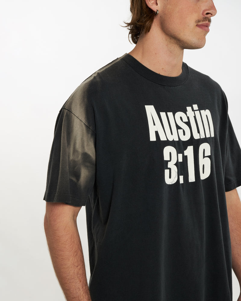 Vintage 90s WWE Wrestling Stone Cold Steve Austin Tee <br>XL , The Real Deal , newtown, sydney, australia, thrift store, opshop, preloved, secondhand, sustainable, retro, antique, 70s, 80s, 90s, 2000s, 00s, fashion, clothing, streetwear, trendy, garment, style, boutique, store, shop, archive, sale, cheap, best, top