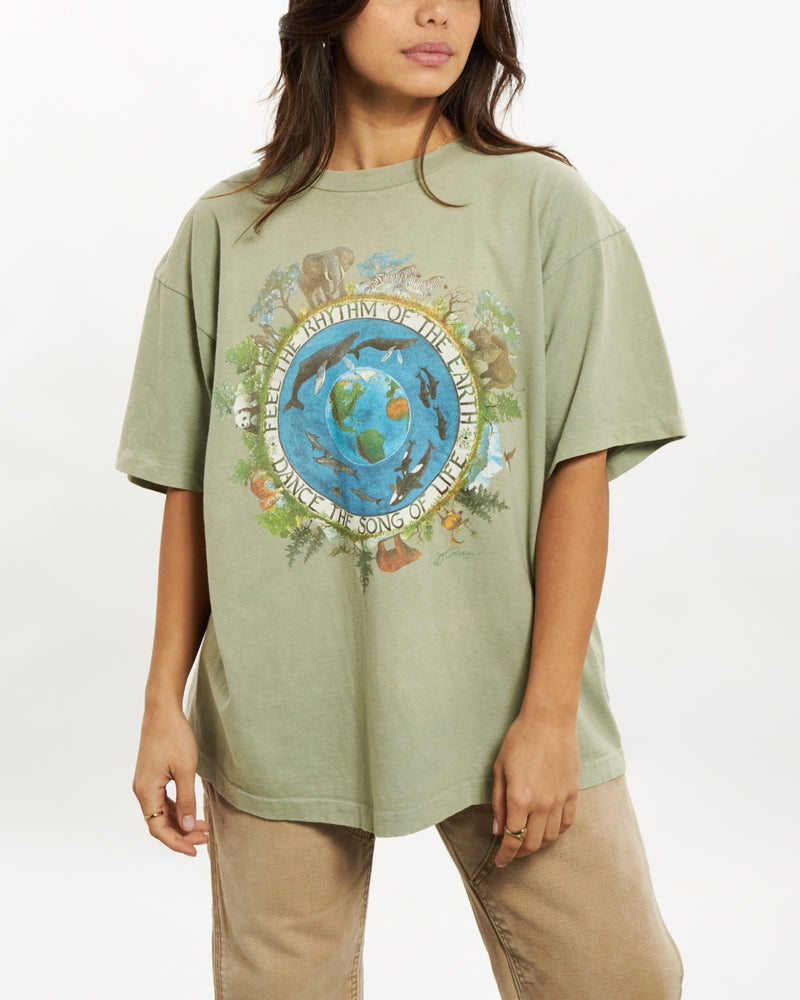 Vintage 90s Earth Wildlife Tee <br>S , The Real Deal , newtown, sydney, australia, thrift store, opshop, preloved, secondhand, sustainable, retro, antique, 70s, 80s, 90s, 2000s, 00s, fashion, clothing, streetwear, trendy, garment, style, boutique, store, shop, archive, sale, cheap, best, top