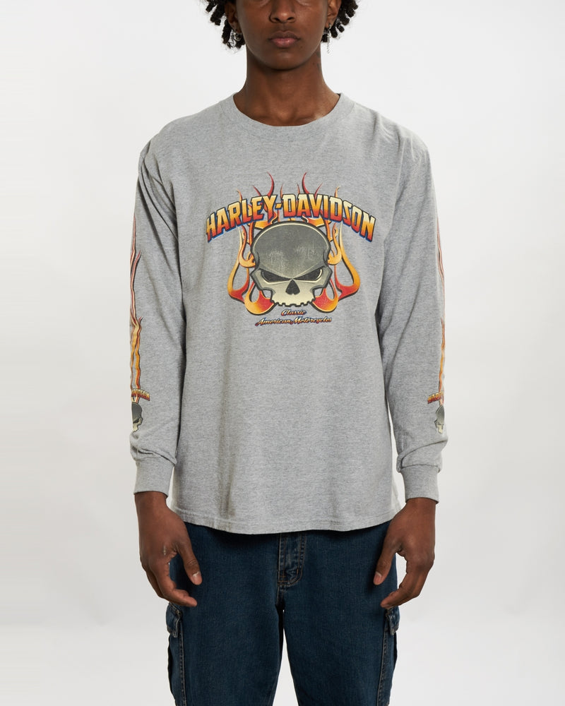 Vintage Harley Davidson Long Sleeve Tee <br>L , The Real Deal , newtown, sydney, australia, thrift store, opshop, preloved, secondhand, sustainable, retro, antique, 70s, 80s, 90s, 2000s, 00s, fashion, clothing, streetwear, trendy, garment, style, boutique, store, shop, archive, sale, cheap, best, top